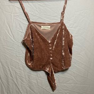 Velveteen crop top